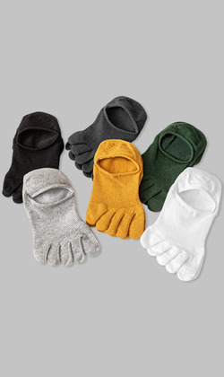 五指夏季網眼透氣男襪 五入組 | 短襪