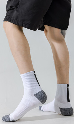 抗震減壓運動毛巾底籃球襪 四入組 | 短襪