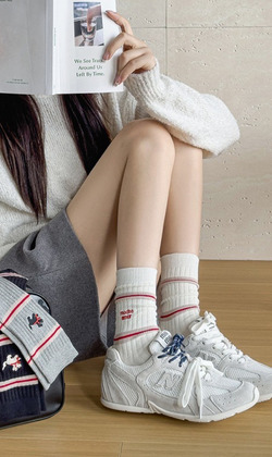 溫蒂狗狗來拜訪 三入組 | 中筒襪