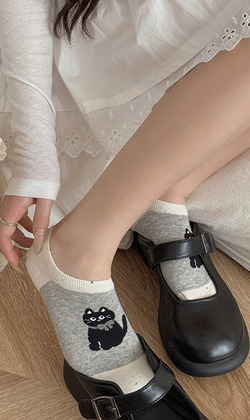 萌萌貓狗隱形襪 五入組 | 短襪