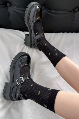 薄款卡絲小碎花 四入組 | 中筒襪