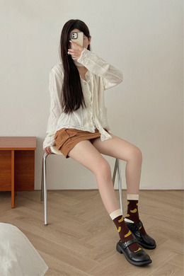 假裝精靈的盜賊貓貓愛吃香蕉 二入組 | 中筒襪