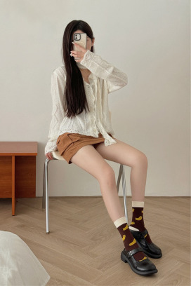 假裝精靈的盜賊貓貓愛吃香蕉 二入組 | 中筒襪