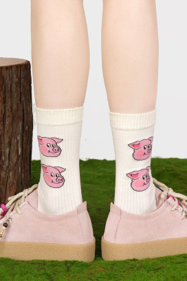 粉紅豬豬愛奕翔 三入組 | 長襪