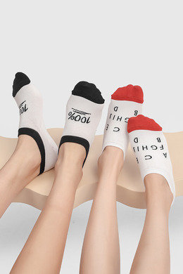 精神狀態100啪防滑隱形襪 五入組 | 短襪