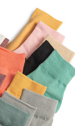 薄款網眼春日系純色襪 十入組 | 短襪