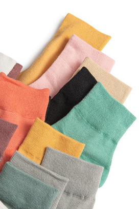 薄款網眼春日系純色襪 十入組 | 短襪