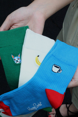 香蕉，咖啡，法鬥 三入組 | 中筒襪