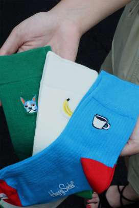 香蕉，咖啡，法鬥 三入組 | 中筒襪