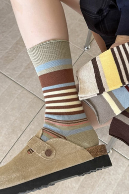 森系美拉德的文 四入組 | 長襪