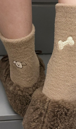 貓吃魚你吃我-毛絨厚襪喔 四入組 | 中筒襪