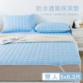 【媚格德莉MIGRATORY】雙人100%高效防水透氣保潔墊-藍色