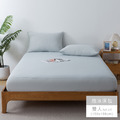 【媚格德莉MIGRATORY】雙人極致涼感抱冰枕套床包組-薄荷灰綠