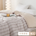 【媚格德莉MIGRATORY】雙人可水洗抑菌波波絨暖冬被-暖棕日和