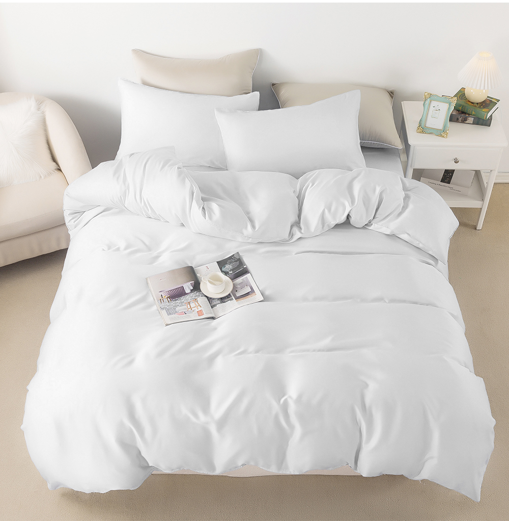 MIGRATORY 媚格德莉 - 60支天絲四件式被套床包組-白色 (加大(180x186cm))