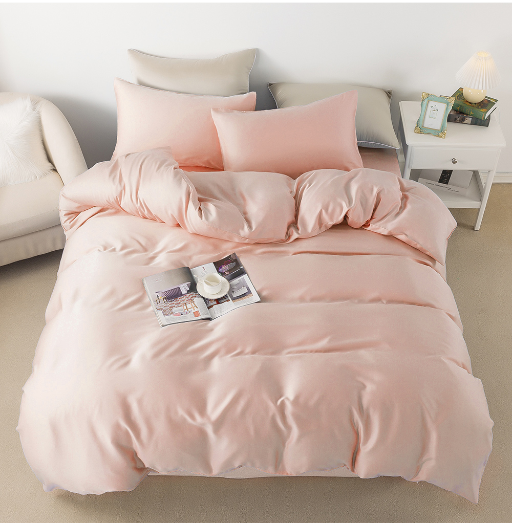 MIGRATORY 媚格德莉 - 60支天絲四件式被套床包組-粉橘色 (加大(180x186cm))