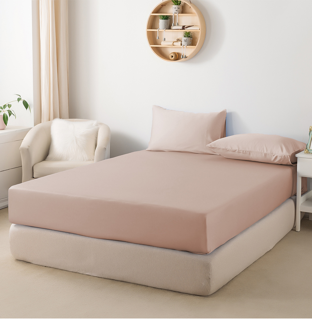 MIGRATORY 媚格德莉 - 60支天絲四件式被套床包組-粉橘色 (加大(180x186cm))