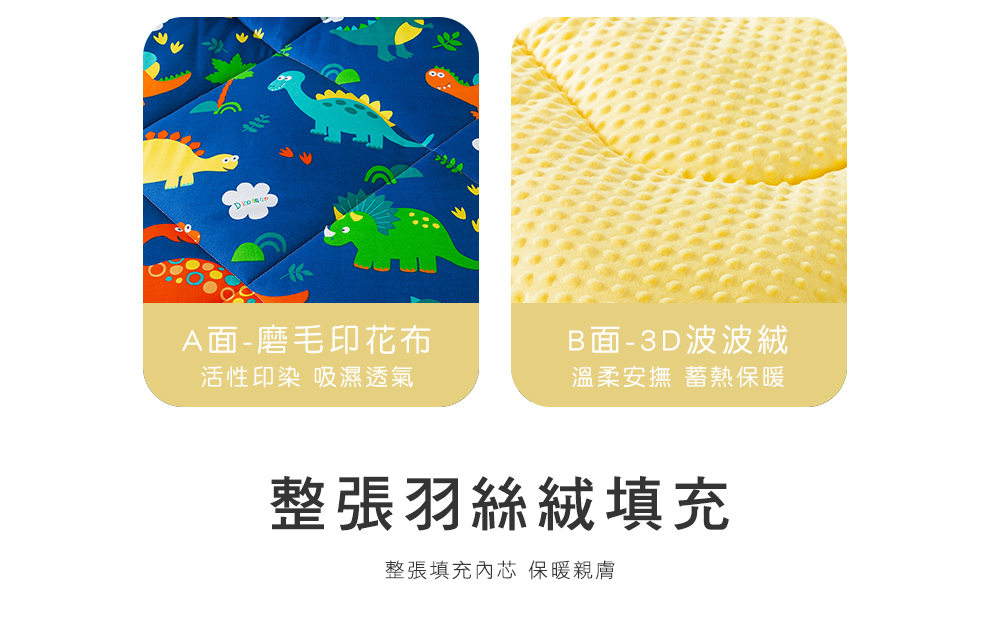 MIGRATORY 媚格德莉 - 3D安撫波波絨水洗抑菌暖冬被-侏儸紀世界 (雙人)