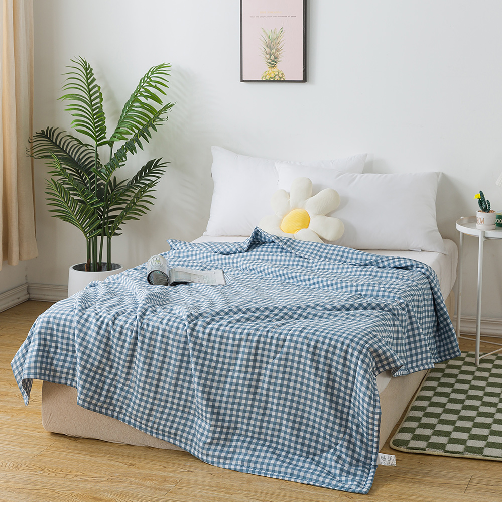 MIGRATORY 媚格德莉 - 竹纖維涼感抑菌水洗涼被-日式格調-藍 (150x186cm)