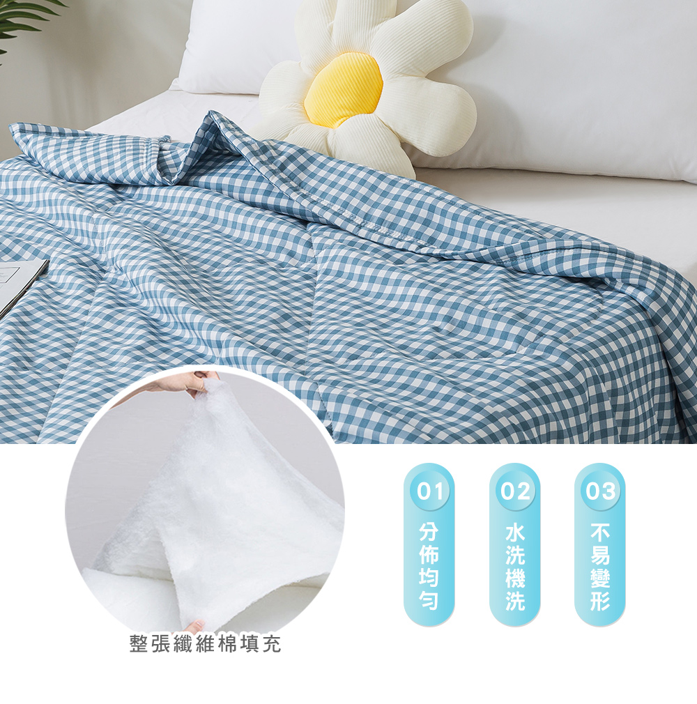 MIGRATORY 媚格德莉 - 竹纖維涼感抑菌水洗涼被-日式格調-藍 (150x186cm)