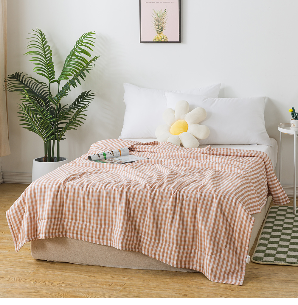 MIGRATORY 媚格德莉 - 竹纖維涼感抑菌水洗涼被-日式格調-粉 (150x186cm)