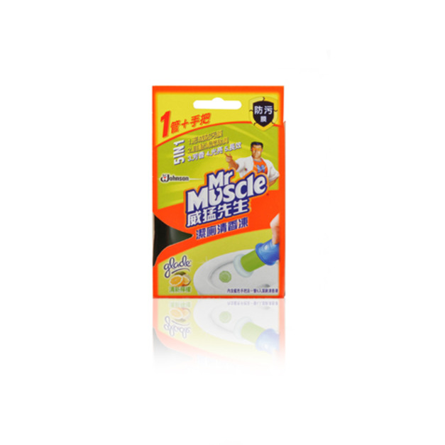 威猛先生 潔廁清香凍-清新檸檬-1管+手把