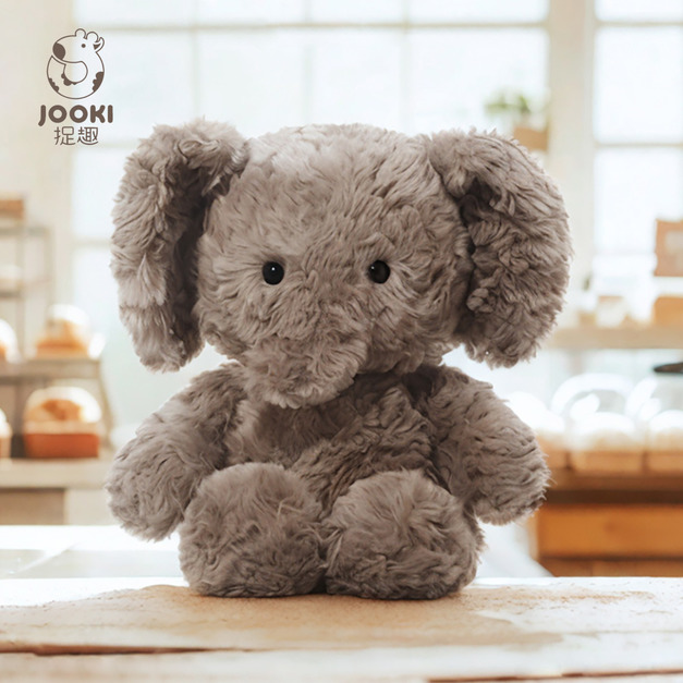 【JOOKI 捉趣】精品娃娃玩偶 舒芙蕾大象 (37cm) 贈品牌束口袋