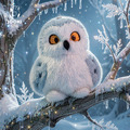 【JOOKI 捉趣】精品娃娃玩偶 秘境奇羽系列-雪鴞 (約15cm) 贈品牌束口袋_4