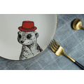 動物系列 - Meerkat 狐獴20cm 金邊骨瓷餐盤 (會員優惠中)_2