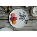 動物系列 - Sika Deer鹿20cm 金邊骨瓷餐盤(會員優惠中)_2