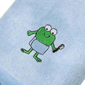 成人浴巾-蛙爸比(藍)_1