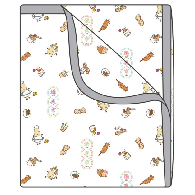 【台灣限定】迺台灣夜市單層被毯