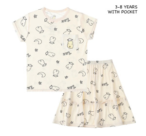 甜夢幼童裙裝 3-8歲（黃/灰/藍/粉）