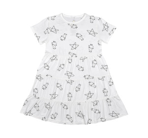 Cute系列幼童洋裝(白/灰)0-24個月