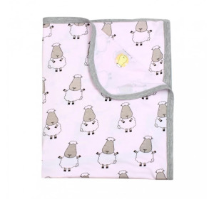 羊樂園單層被毯(黃/粉/藍/白)0-36m