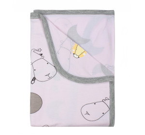 月亮羊單層被毯(粉/白)4Y