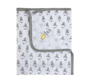 小羊樂園單層被毯(白/藍/黃/粉)0-36m