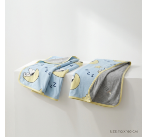 預購9折【史努比x抱抱羊】雙層被毯(灰色滿版/藍色滿版/藍底黃月亮)4Y/單人
