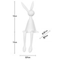 長耳兔坐姿擺件(白/黑)_1
