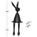 長耳兔坐姿擺件(白/黑)_2