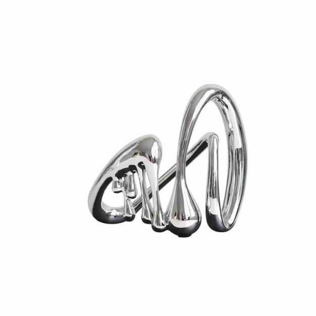 電鍍銀色音符擺件