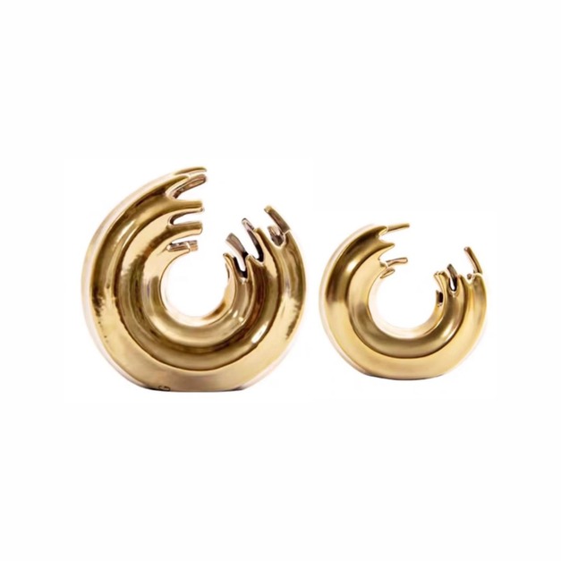 金色陶瓷圓形擺件(大/小)