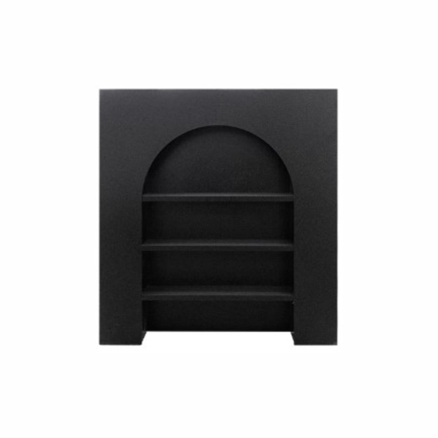 黑色壁爐裝飾櫃