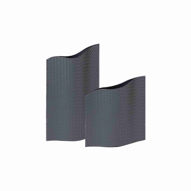 波浪口扁形花器灰色