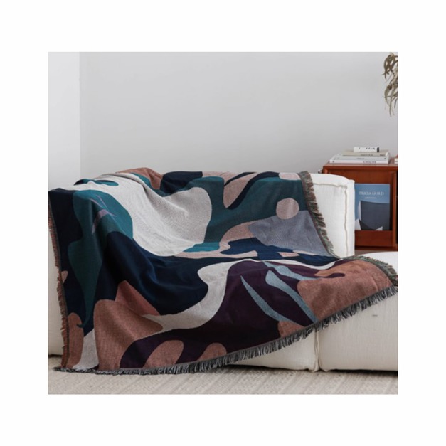 蓋毯莫蘭迪幾何圖形