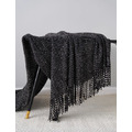 針織流蘇蓋毯榮耀黑_5