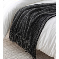 針織流蘇蓋毯榮耀黑_3