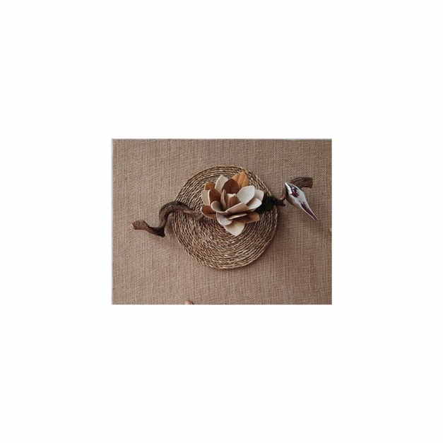 栀子花立體壁掛飾品