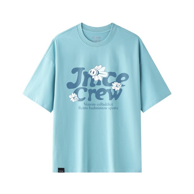 休閒羽球小蜜蜂落肩TEE-蒂芬妮綠