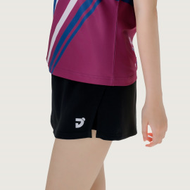 高彈透氣運動短裙-黑